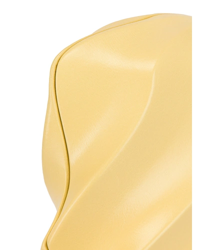 Shop Bottega Veneta The Whirl Clutch In Butter & Gold