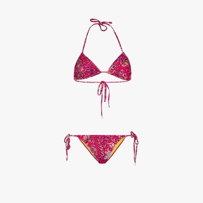 Shop Etro Ibiza Bikini Mit Paisley-print In Rosa