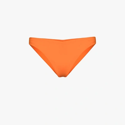 Shop Frankies Bikinis Haven High Leg Bikini Bottoms In Orange