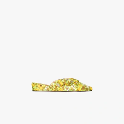 Shop Olivia Morris At Home Green Blossom Frill Slippers