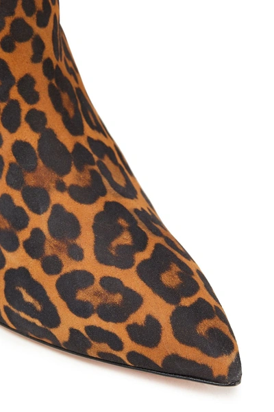 Shop Aquazzura Very Boogie 60 Leopard-print Suede Ankle Boots In Animal Print