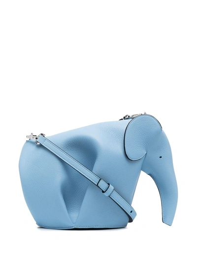 Shop Loewe Elephant Crossbody Bag In Blue