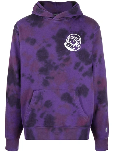 Shop Billionaire Boys Club Tie-dye Logo-print Hoodie In Purple