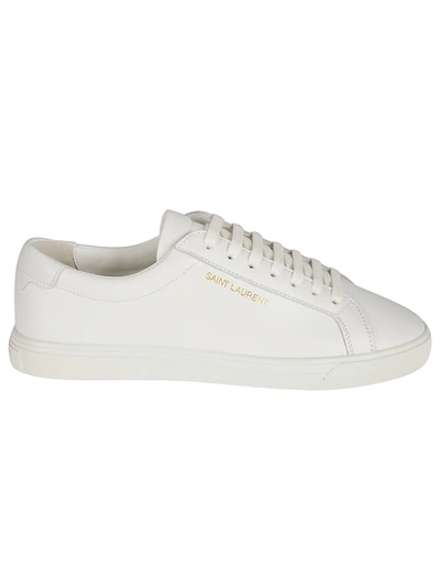Shop Saint Laurent Andy Low Top Sneakers In Optic White