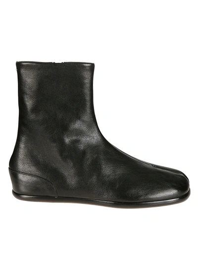 Shop Maison Margiela Tabi Ankle Boots In Black/ecru