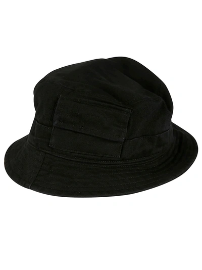 Shop Heron Preston Cotton Twill Bucket Hat In Black