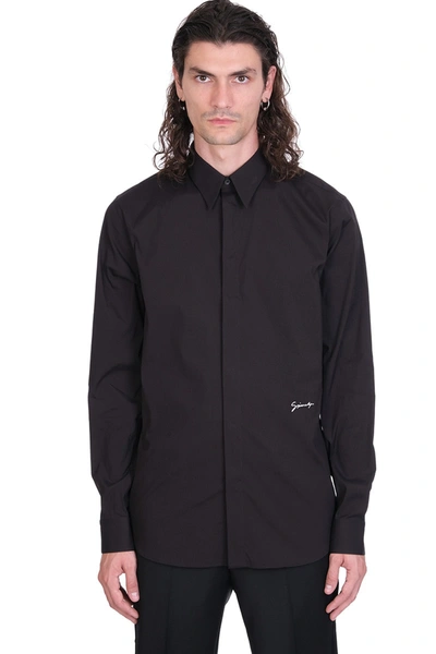 Shop Givenchy Shirt In Black Cotton
