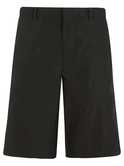 Shop Prada Tecno Popeline Shorts In Black