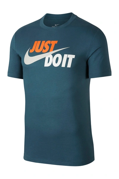 Shop Nike Just Do It Swoosh Graphic T-shirt In Ashgrn/ltbone