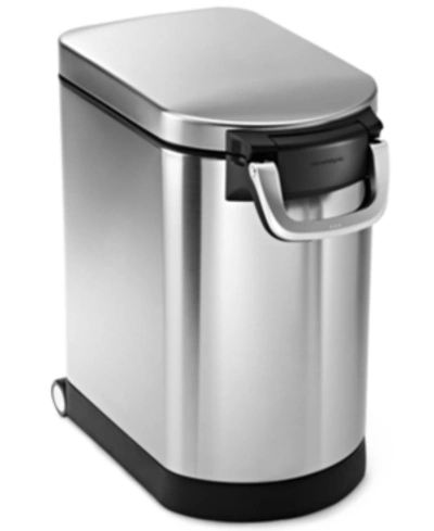 simplehuman medium stainless steel pet food can