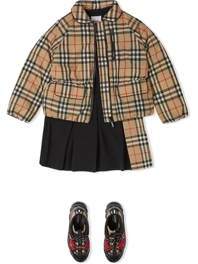 Shop Burberry Vintage Check Down-filled Jacket In Neutrals