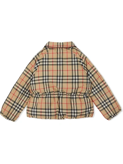 Shop Burberry Vintage Check Down-filled Jacket In Neutrals