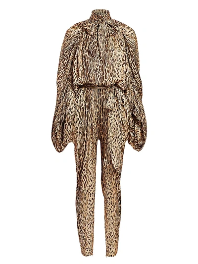 Shop Zimmermann Women's Eye Spy Leopard Silk Jumpsuit In Animal