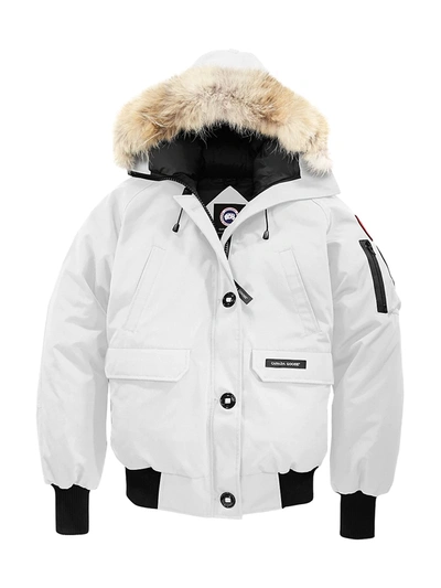 Shop Canada Goose Women's Chilliwack Fur Hood Bomber Jacket In North Star