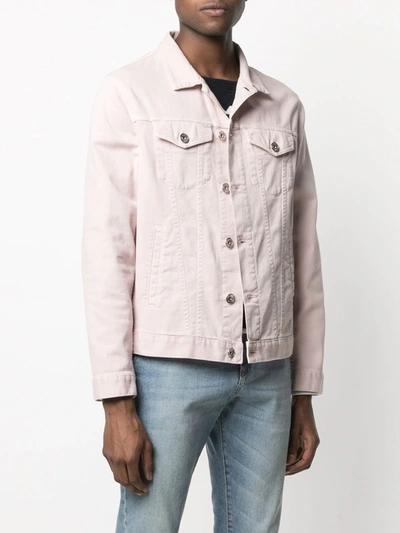 Shop Brunello Cucinelli Fitted Denim Jacket In Pink