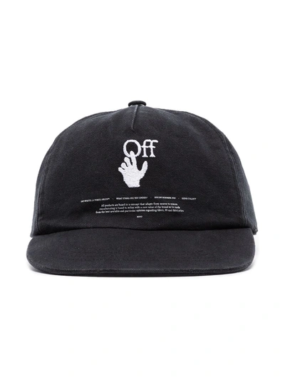 Shop Off-white Black Hand Off Baseball Cap