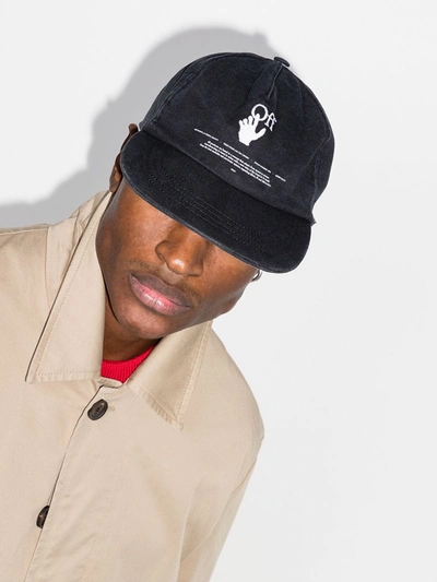 Shop Off-white Black Hand Off Baseball Cap