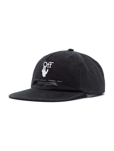 Shop Off-white Black Hand Off Baseball Cap