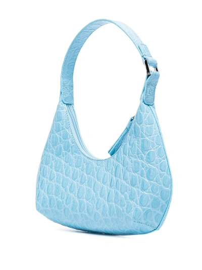 Shop By Far Mini Amber Shoulder Bag In Blue