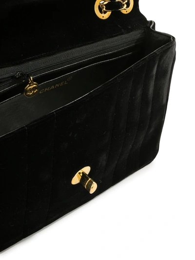Pre-owned Chanel 1995 Jumbo Mademoiselle Shoulder Bag In Black