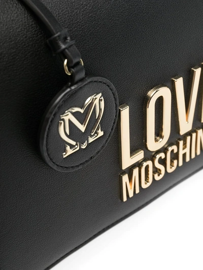 Shop Love Moschino Logo-lettering Shoulder Strap In Black