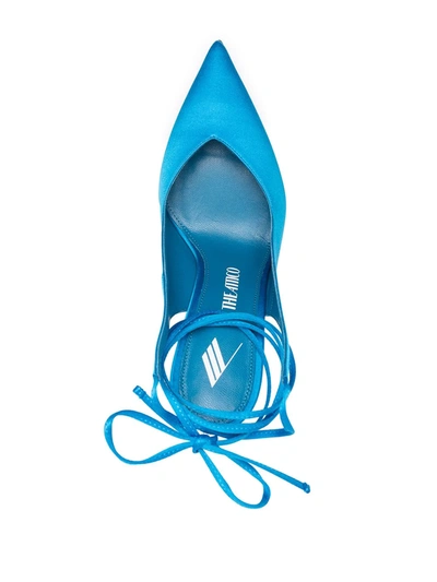 Shop Attico Lace-up Pumps In Blue