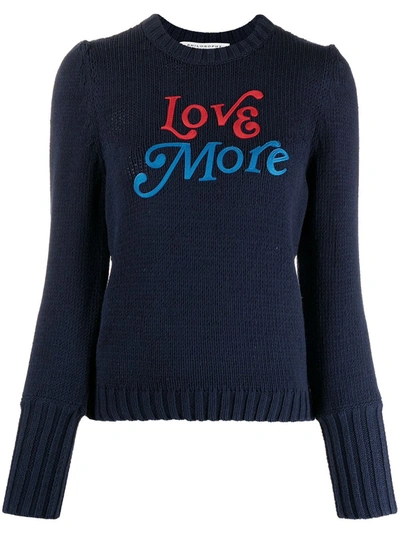 Shop Philosophy Di Lorenzo Serafini Purl-knit Embroidered Jumper In Blue