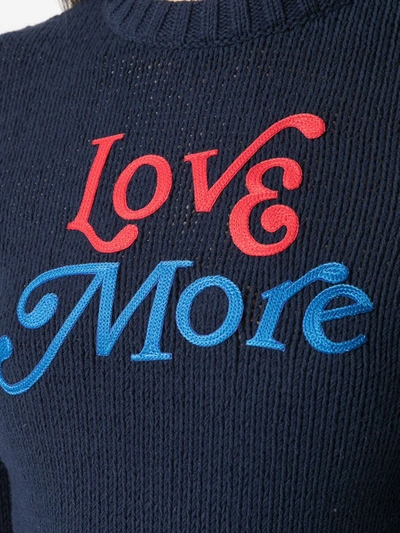 Shop Philosophy Di Lorenzo Serafini Purl-knit Embroidered Jumper In Blue