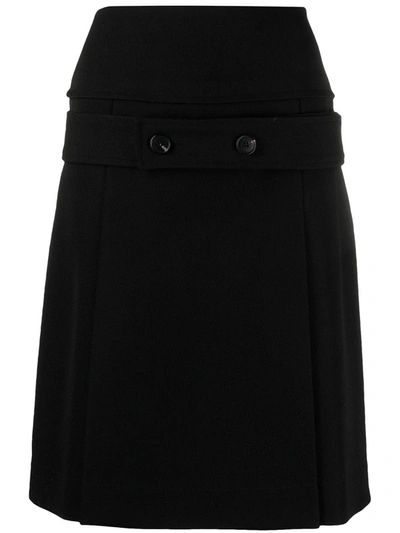 Shop Victoria Beckham High-waisted Midi Skirt In Black