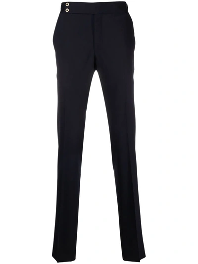 Shop Pt01 Straight-leg Cotton Trousers In Black