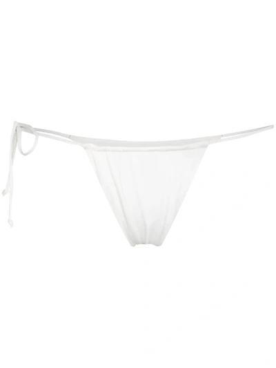Shop Frankies Bikinis Side Tie-fastening Bikini Bottoms In White