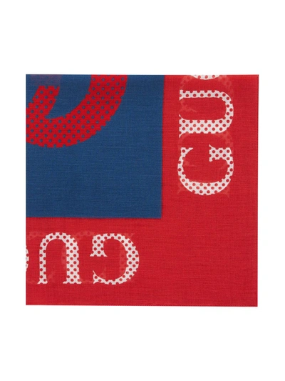 Shop Gucci Logo-print Scarf In Red