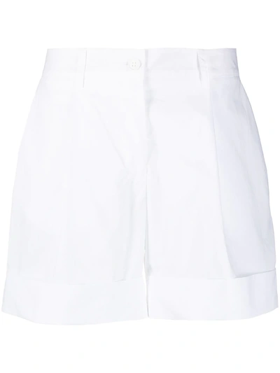 Shop P.a.r.o.s.h Tailored Cotton Shorts In White