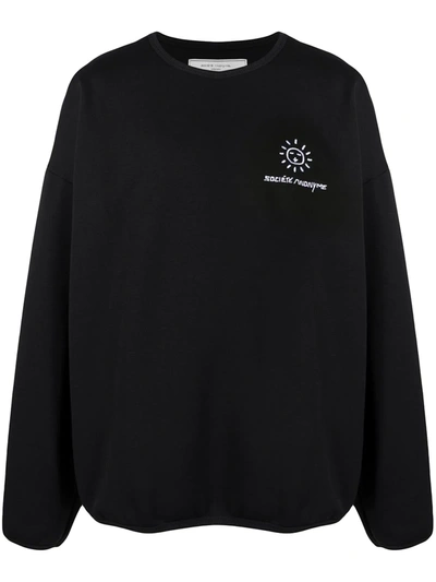 Shop Société Anonyme Logo Embroidered Oversized Sweatshirt In Black