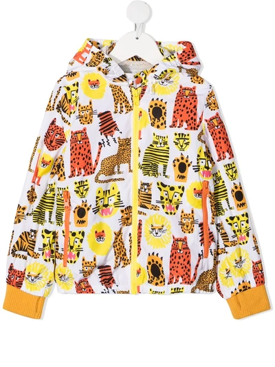 Shop Stella Mccartney Big Cat-print Recycled-polyester Jacket In White