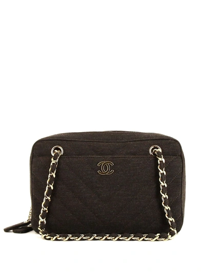 Pre-owned Chanel 2002 V-stitch Shoulder Bag In Brown