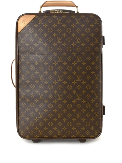 Pre-owned Louis Vuitton  Pegase 55 Suitcase In Brown