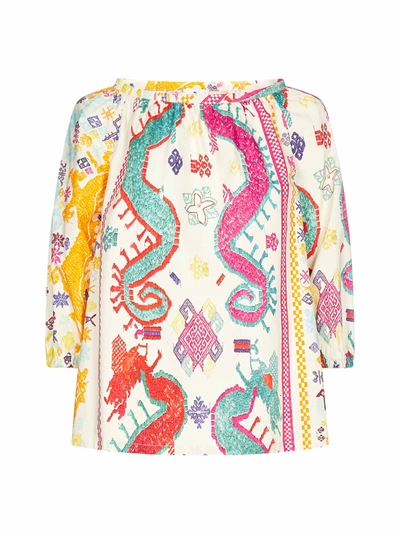 Shop Etro Samo Ethnic Print Cotton Blouse In Multicolore