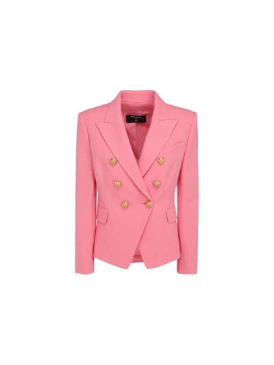 Shop Balmain Jacket In Pink