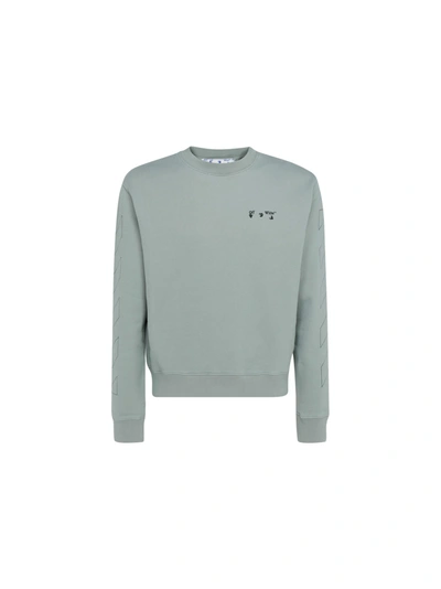 Shop Off-white Sweatshirt In Jadeite Bl