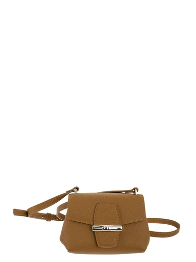 Shop Longchamp Roseau - Crossbody Bag In Natural