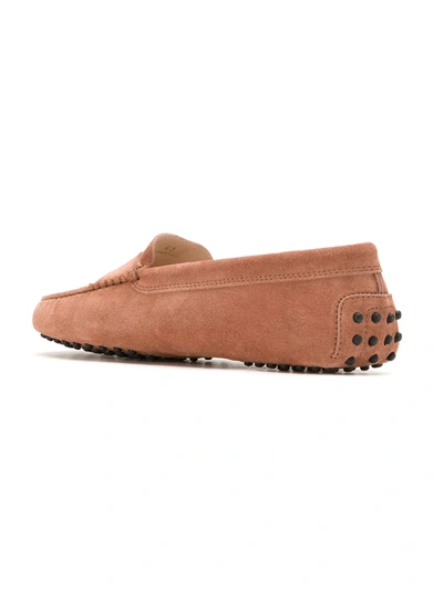 Tod's City Gommino Suede Loafers In Brown