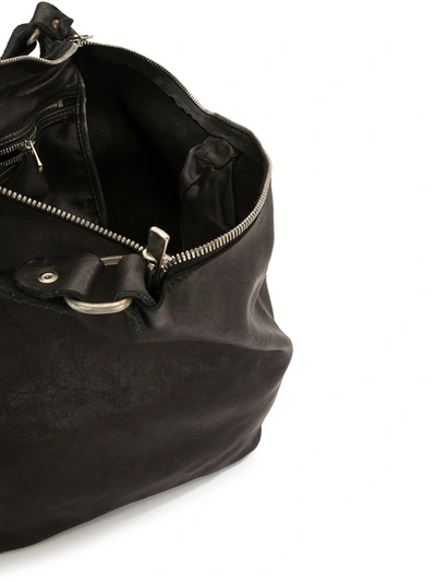 Shop Guidi Large Leather Shoulder Bag In Brown