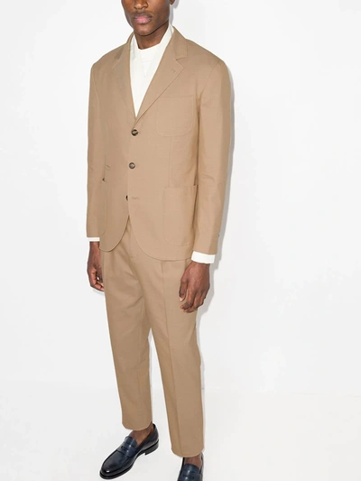 Shop Brunello Cucinelli Two-piece Tailored Suit In Neutrals