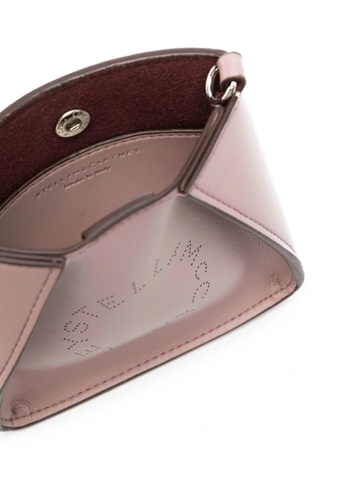 Shop Stella Mccartney Micro Stella Logo Shoulder Bag In Pink