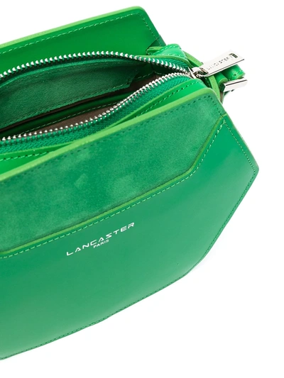 Shop Lancaster Hexagon Leather Shoulder Bag In Green
