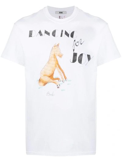 Shop Bode Horse-print Cotton T-shirt In White