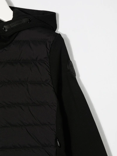 Shop Moncler Padded Front Jacket In Black