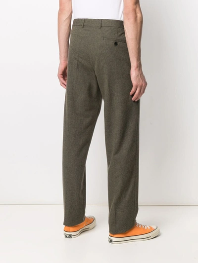 Pre-owned Walter Van Beirendonck Sharp Straight-leg Trousers In Green