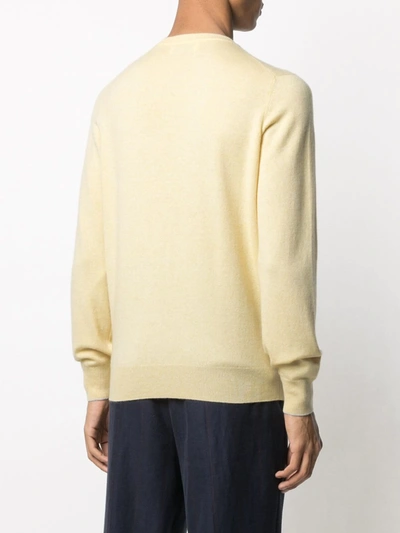 Shop Brunello Cucinelli Crew Neck Sweater In Yellow